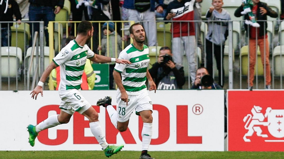 Pilka nozna. Ekstraklasa. Lechia Gdansk - Zaglebie Lubin. 30.09.2017