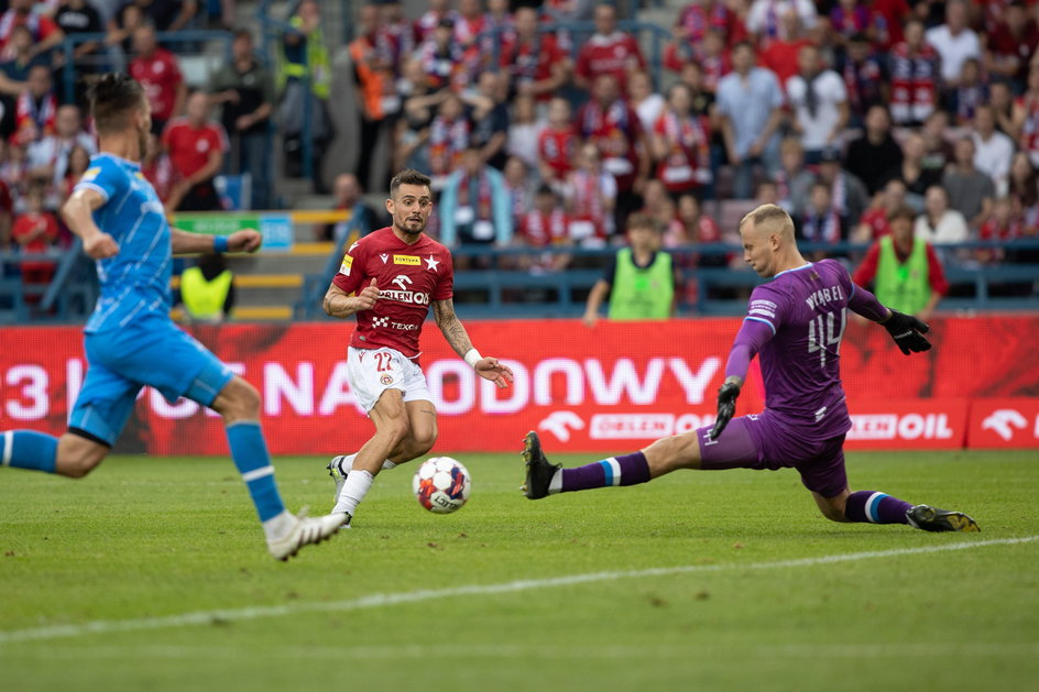 Wisła Kraków w meczu ze Stalą Rzeszów
