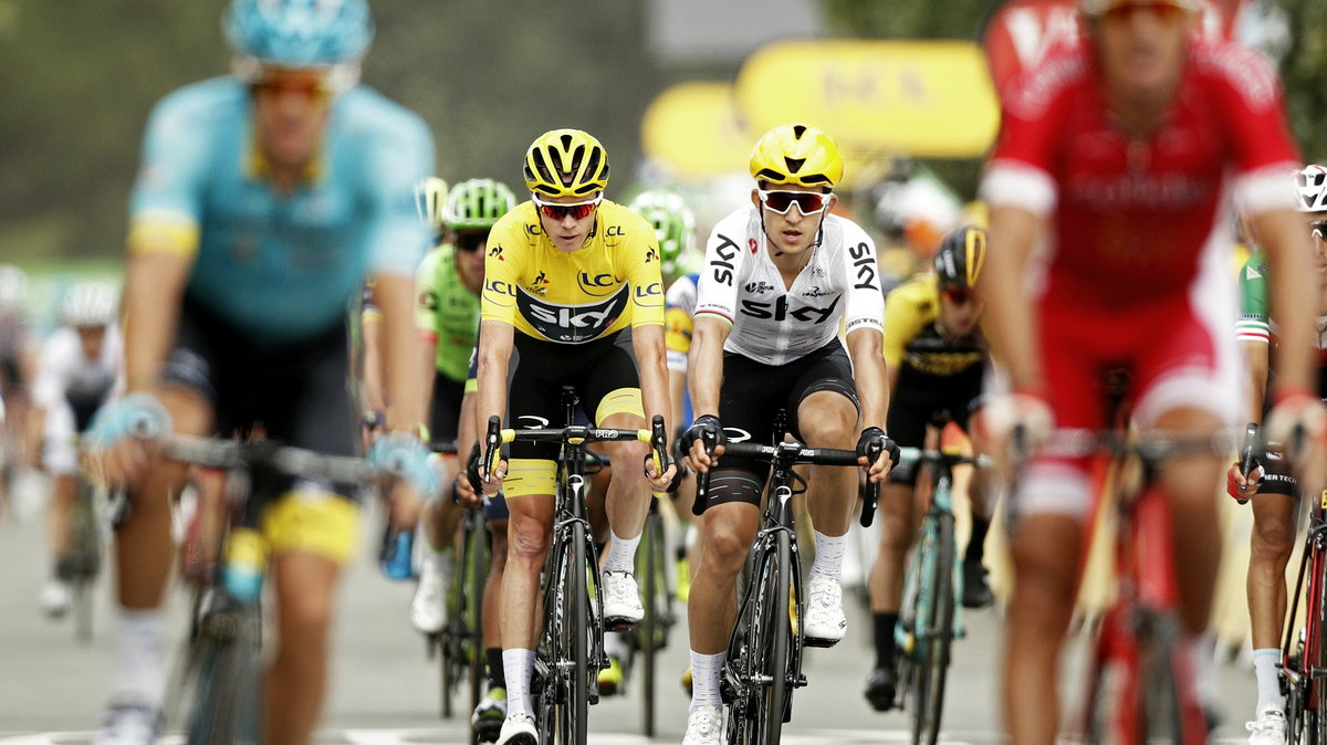 Christopher Froome i Michał Kwiatkowski