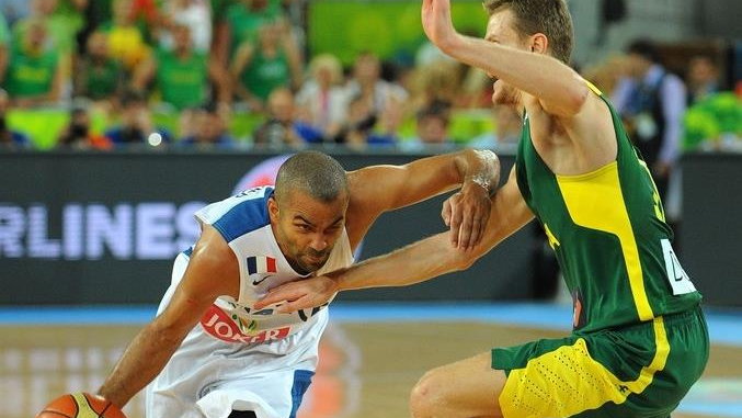 Tony Parker i Renaldas Seibutis