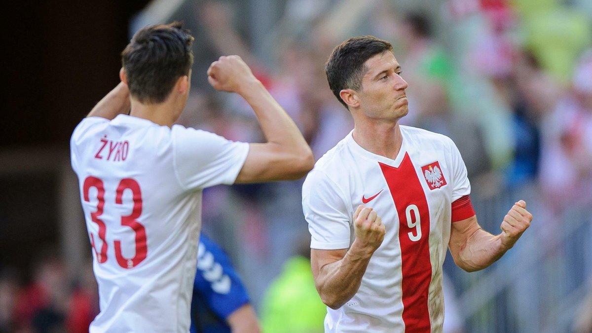 Michał Żyro i Robert Lewandowski