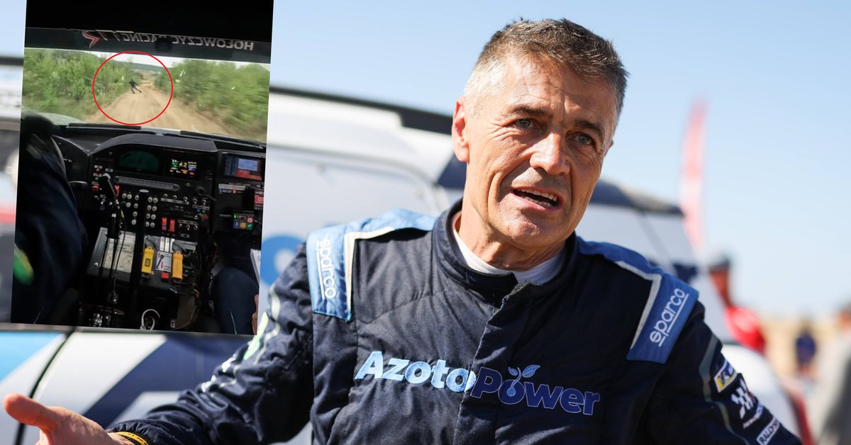 Wyskoczył przed auto Krzysztofa Hołowczyca. Krok od tragedii