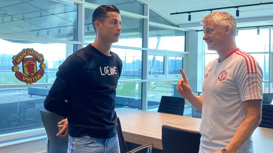 Crisitano Ronaldo i Ole Gunnar Solskjaer