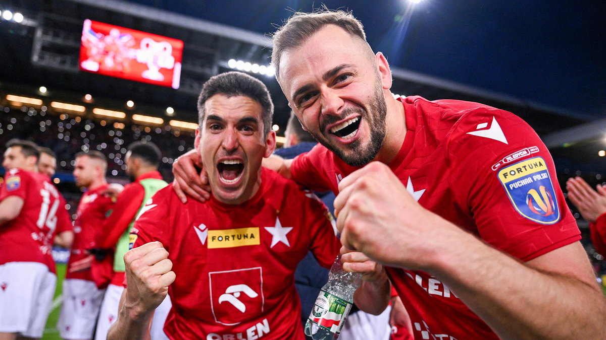 Piłkarze Wisły świętują sukcesy w Pucharze Polski