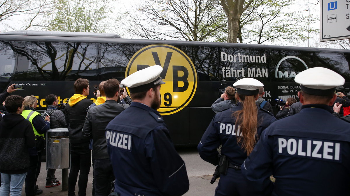 Zaatakowany autobus Borussii Dortmund