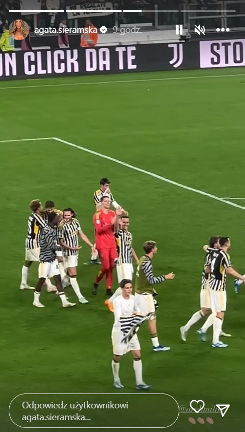 Agata Sieramska na meczu Juventusu. Partnerka Arkadiusza Milika pokazała ujęcia z trybun