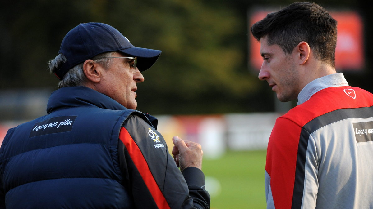 Adam Nawałka i Robert Lewandowski