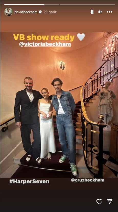 David Beckham z córką Harper Seven i synem Cruzem