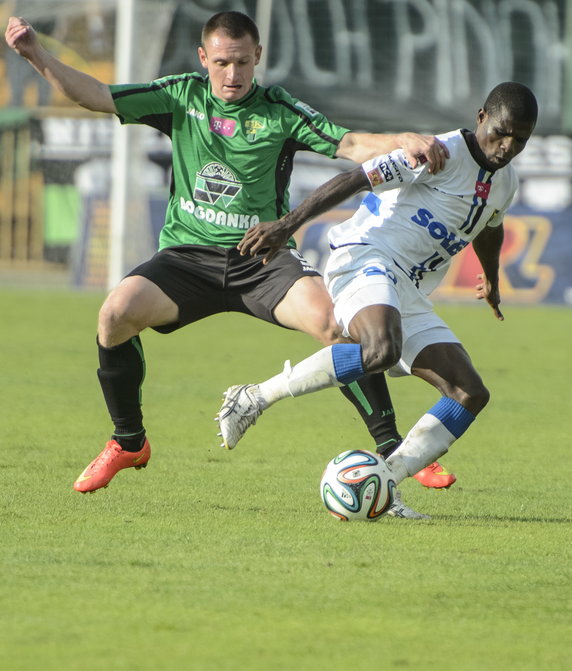 PIŁKA EKSTRAKLASA GÓRNIK ŁĘCZNA ZAWISZA BYDGOSZCZ (Sebastian Szłąchowski Luis Carlos)