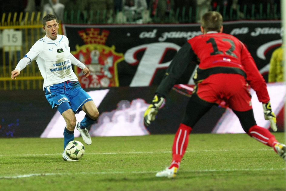 Sebastian Przyrowski i Robert Lewandowski (28 lutego 2010)