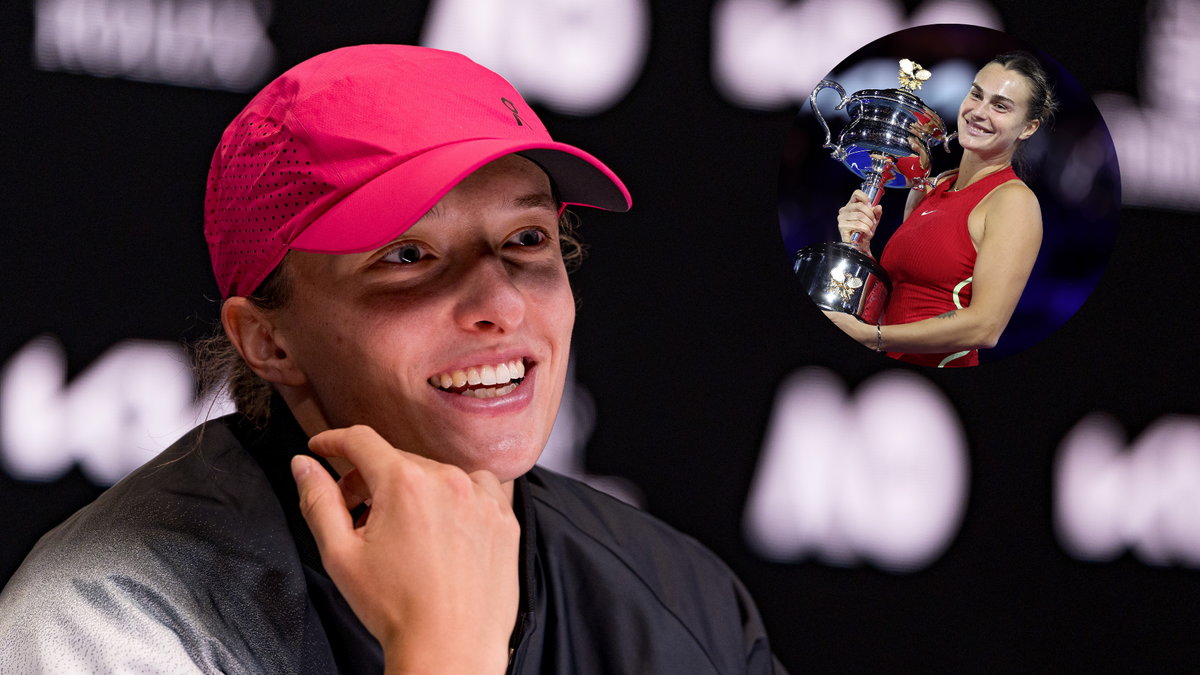 Aryna Sabalenka (z prawej) zmniejszyła dystans do Igi Świątek w rankingu WTA