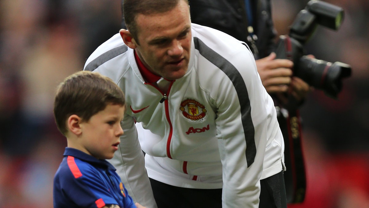 Wayne Rooney z synem Kaiem w 2015 roku