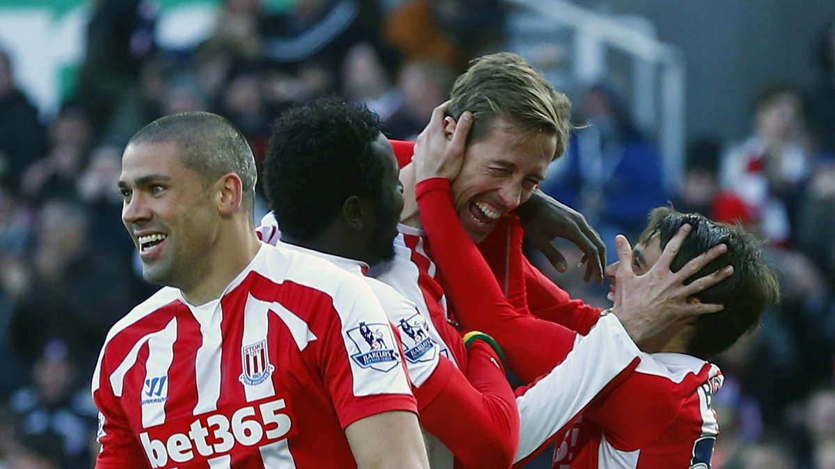 Peter Crouch celebryje gola 