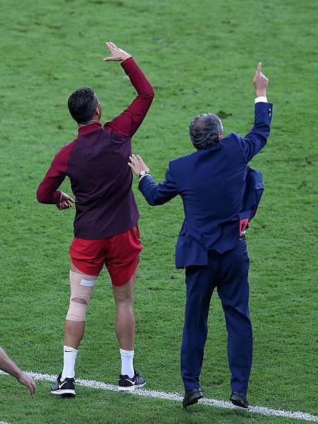 Finał EURO 2016 - Cristiano Ronaldo i Fernando Santos