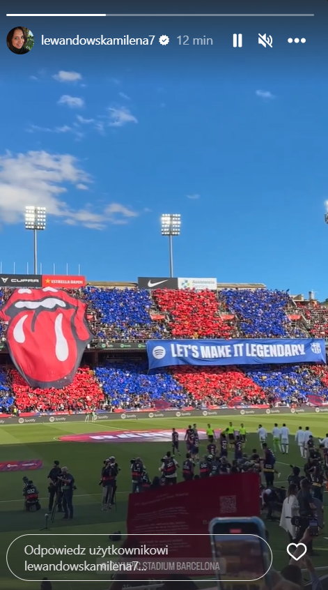 Siostra Roberta Lewandowskiego na El Clasico. Pokazała wideo ze stadionu