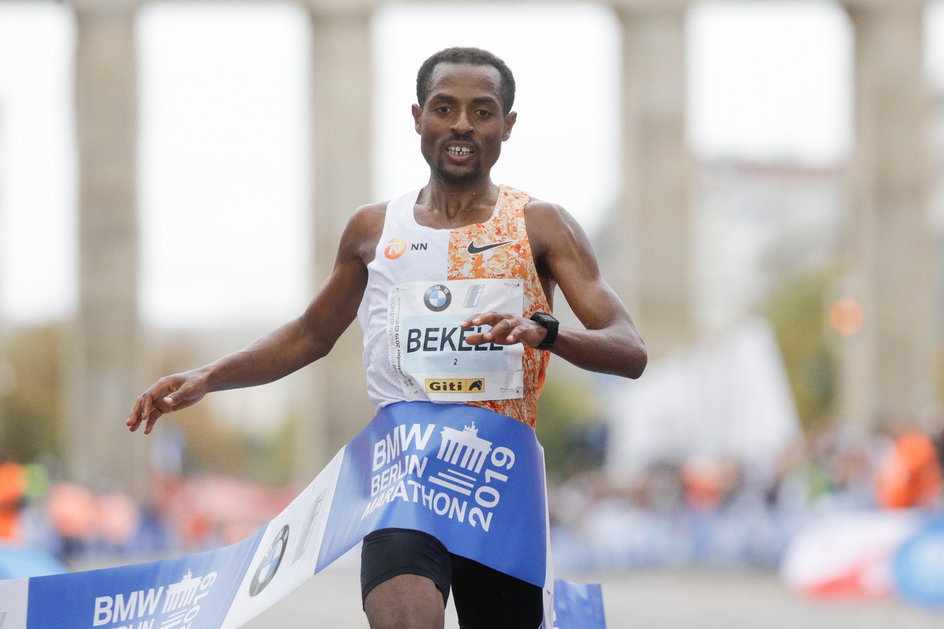 Kenenisa Bekele na mecie w Berlinie