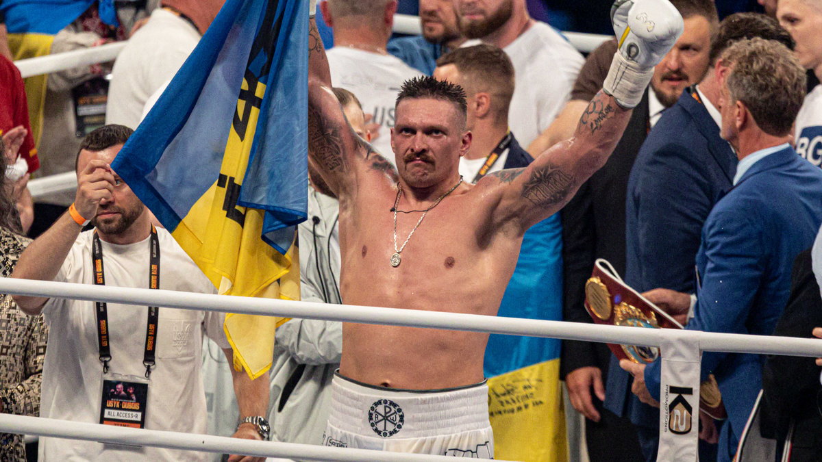 Ołeksandr Usyk po walce we Wrocławiu