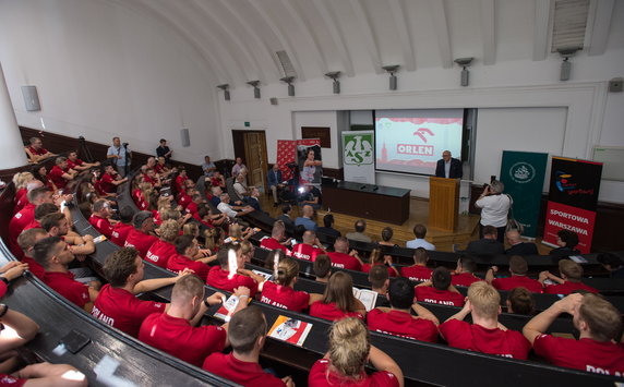 Pożegnanie reprezentacji Polski przed wylotem na Uniwersjadę