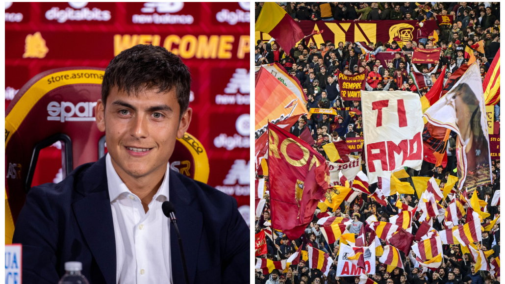 Paulo Dybala i kibice AS Roma