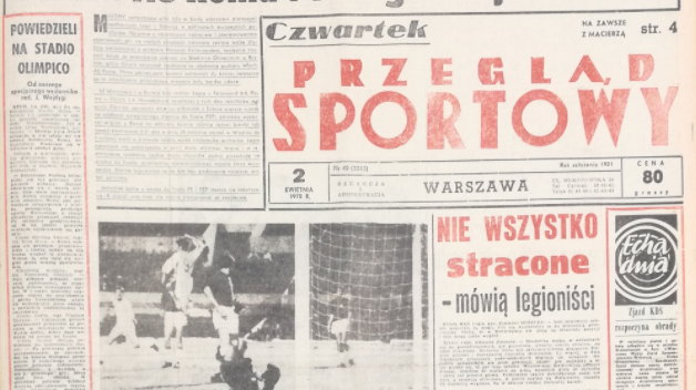 Okładka „Przeglądu Sportowego” z 2 kwietnia 1970 roku