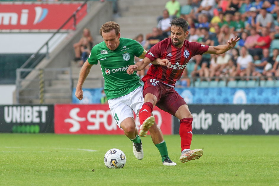 Konstantin Vassiljev z meczu Flora Tallinn – Legia w 2021 r.