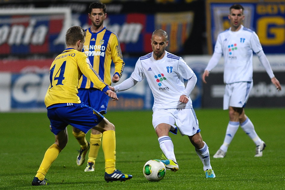 Filip Burkhardt (Arka Gdynia - Wisła Płock, 14.03.2014 r.).