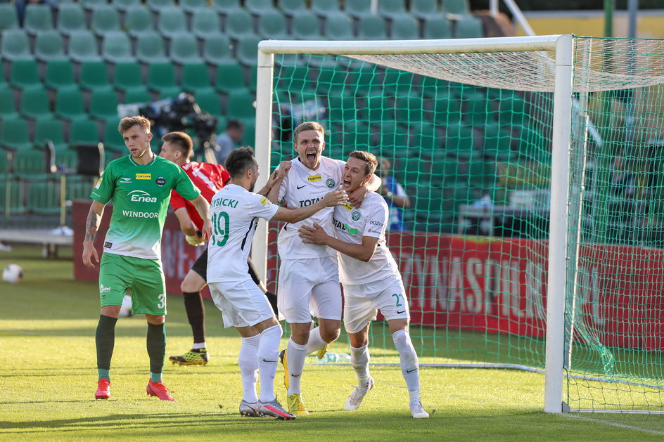 Mateusz Kupczak strzelił gola Radomiakowi Radom w barażach o awans do PKO Ekstraklasy