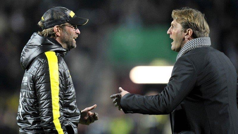 Juergen Klopp i trener Aalen, Ralph Hasenhuettl 