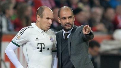 Arjen Robben i Pep Guardiola
