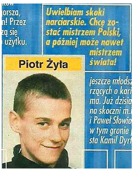 Piotr Żyła w "Bravo Sport" w 2002 r.