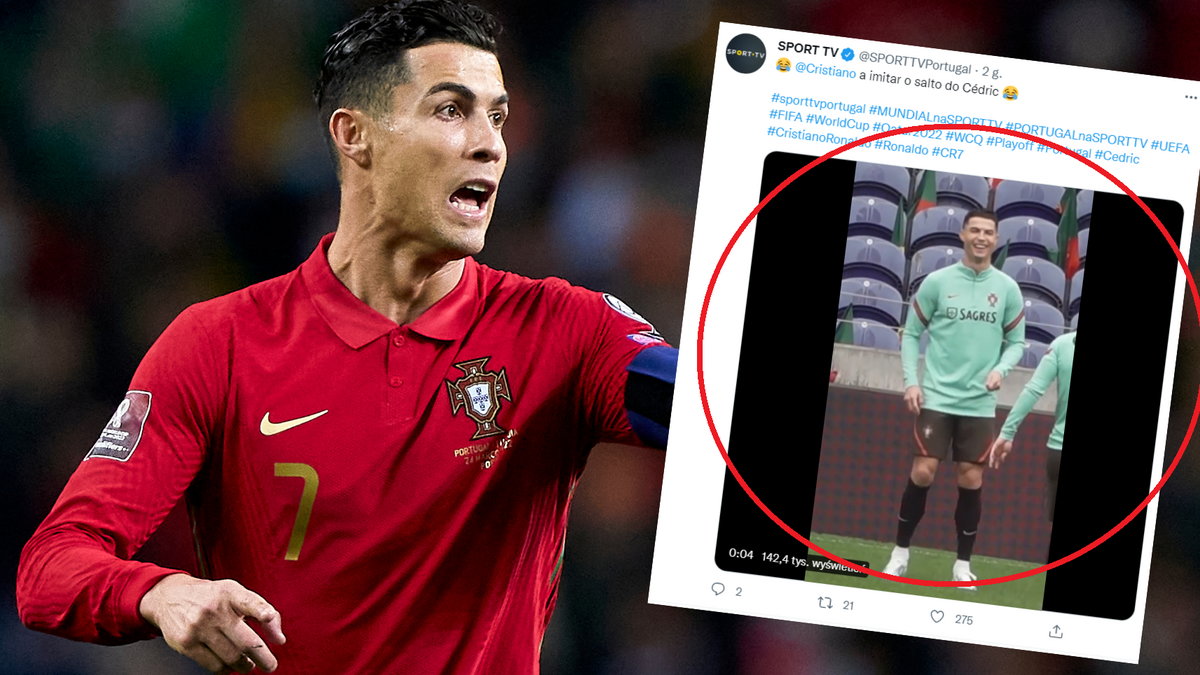 Cristiano Ronaldo zakpił z kolegi z reprezentacji (twitter.com/SPORTTVPortugal)