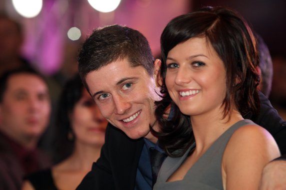Robert Lewandowski and Anna Stachurska in 2009