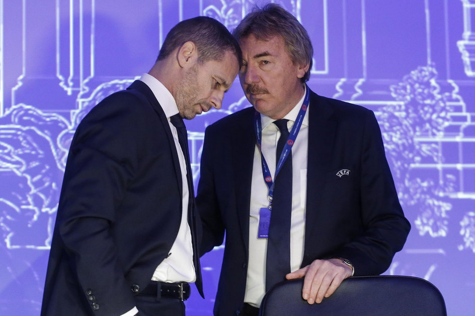 Prezydent UEFA Aleksandar Ceferin i jeden z jego zastępców – Zbigniew Boniek
