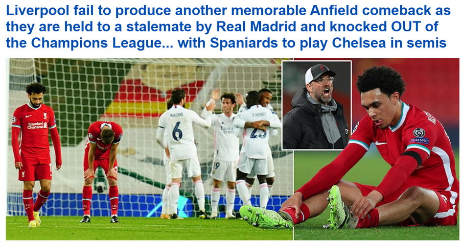 "Daily Mail" po meczu Liverpool FC - Real Madryt