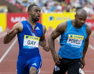 Tyson Gay (L) i Asafa Powell