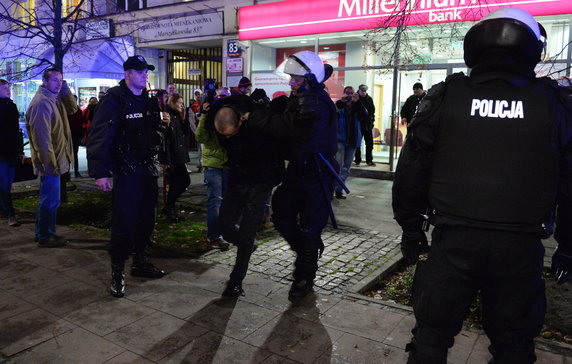 WARSZAWA KIBICE LAZIO POLICJA ZATRZYMANIE