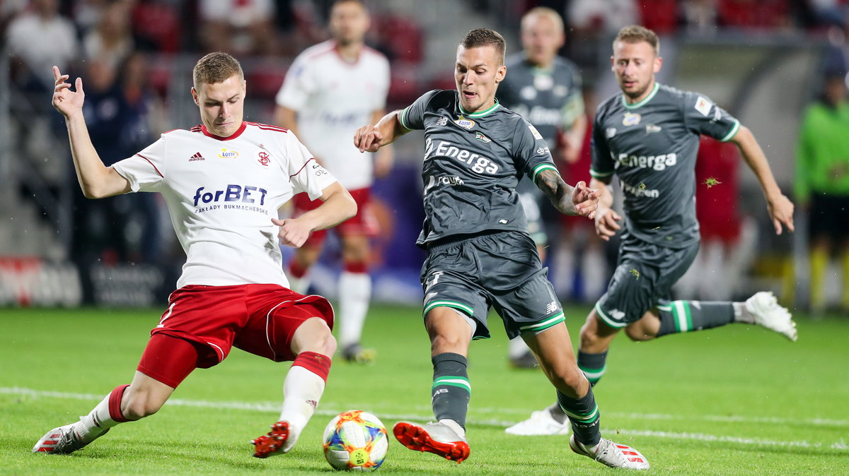 Jan Sobociński (ŁKS) i Lukas Haraslin (Lechia)