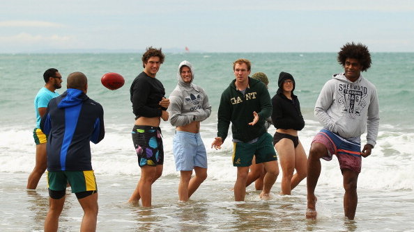 Australijczycy na Takapuna Beach