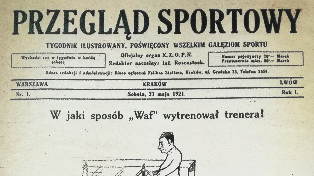 Pierwsza okładka „PS” z 21 maja 1921 roku