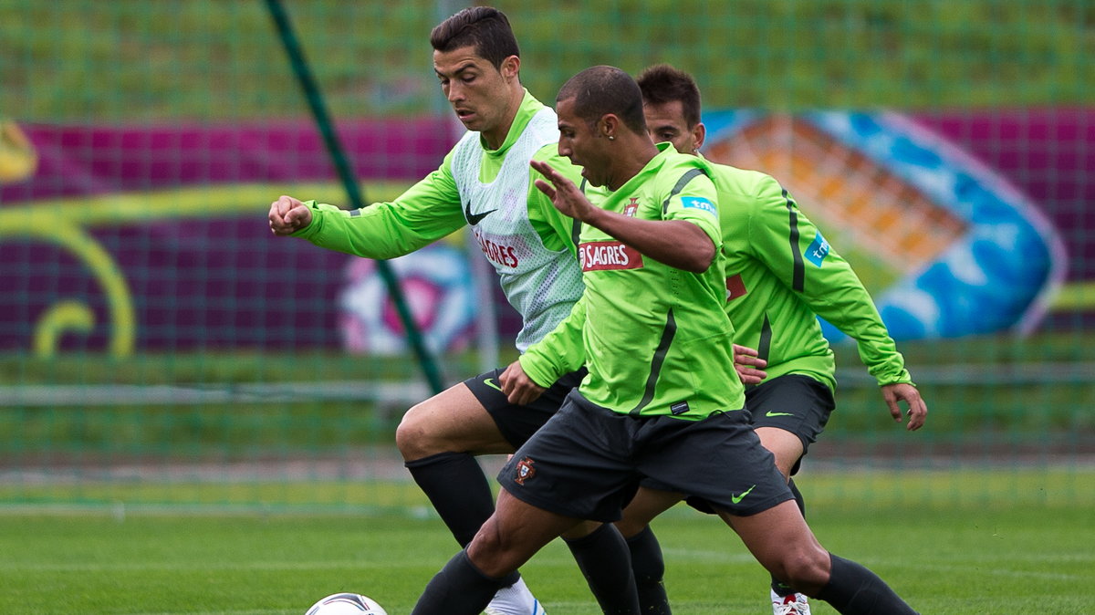 Cristiano Ronaldo i Ricardo Quaresma w Opalenicy podczas Euro 2012