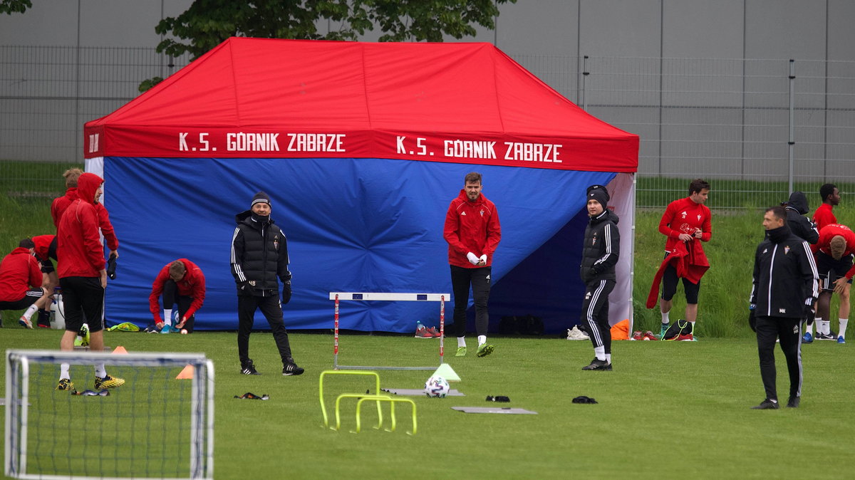 Górnik Zabrze podczas pierwszego treningu w grupie od kilku tygodni