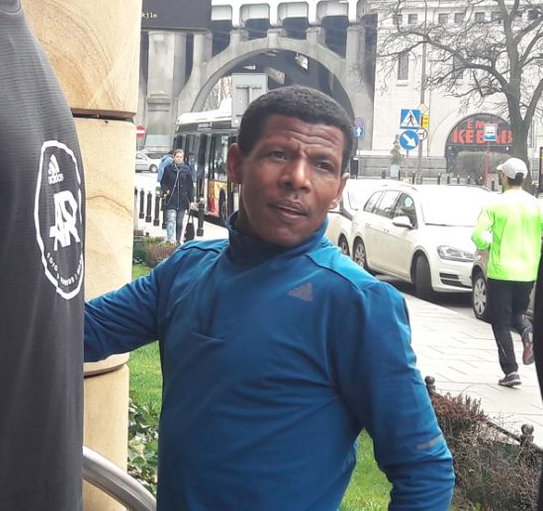 Haile Gebrselassie po treningu z warszawskimi biegaczami