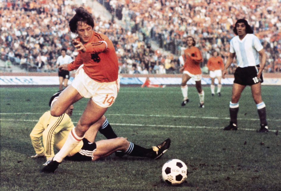 Johan Cruyff na mundialu w 1974 r.