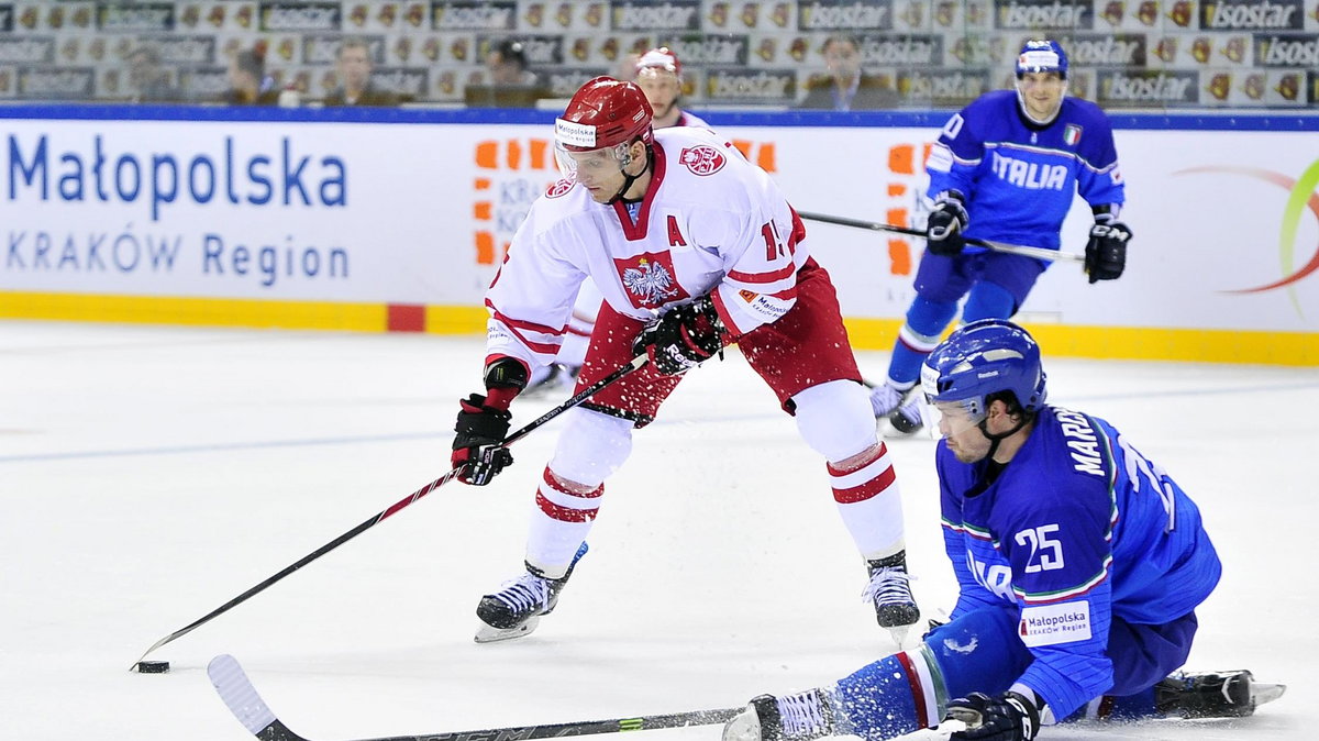 Hokej: Polska - Włochy 1:2