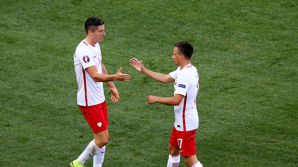 Robert Lewandowski i Sławomir Peszko