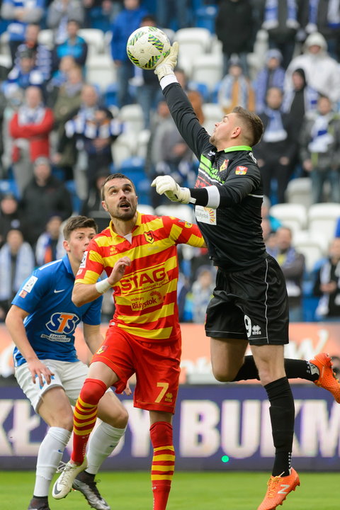 PIŁKA NOŻNA EKSTRAKLASA LECH POZNAŃ - JAGIELLONIA (Dawid Kownacki, Sebastian Madera, Bartłomiej Drągowski)