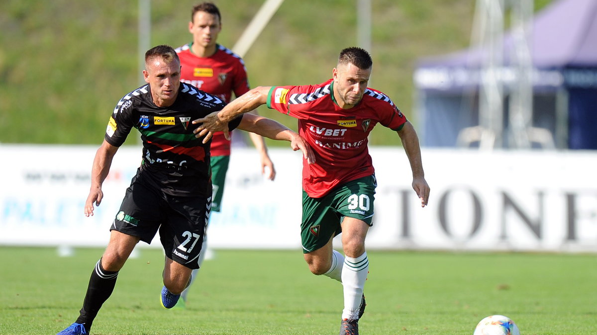 Mateusz Piątkowski (GKS Tychy) i Patryk Małecki (Zagłębie Sosnowiec)