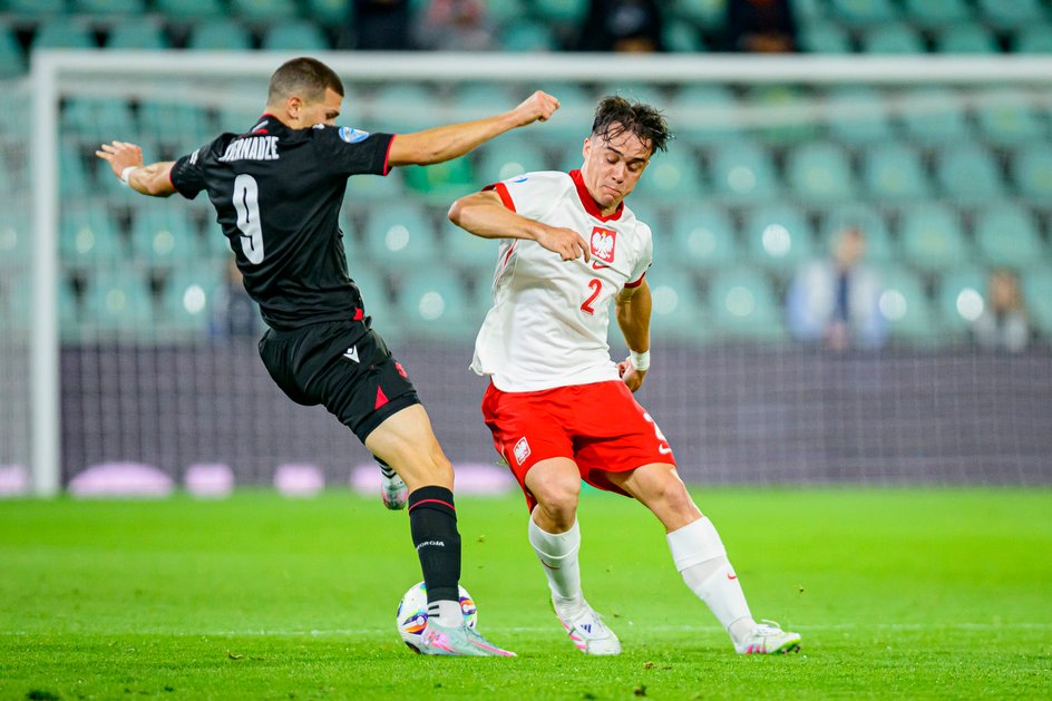Ariel Mosór in the Poland-Georgia EURO U-21 match