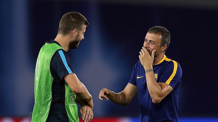 Gerard Pique i Luis Enrique