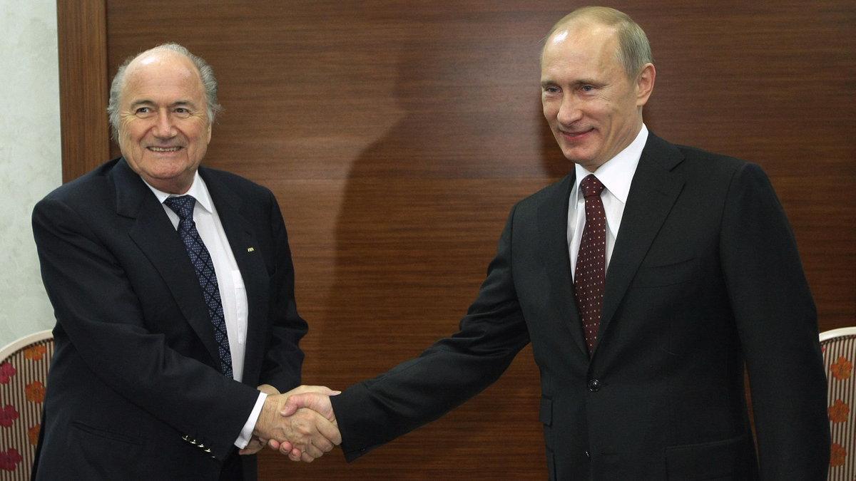 Prezydent Rosji Władymir Putin i prezydent FIFA Josep Blatter